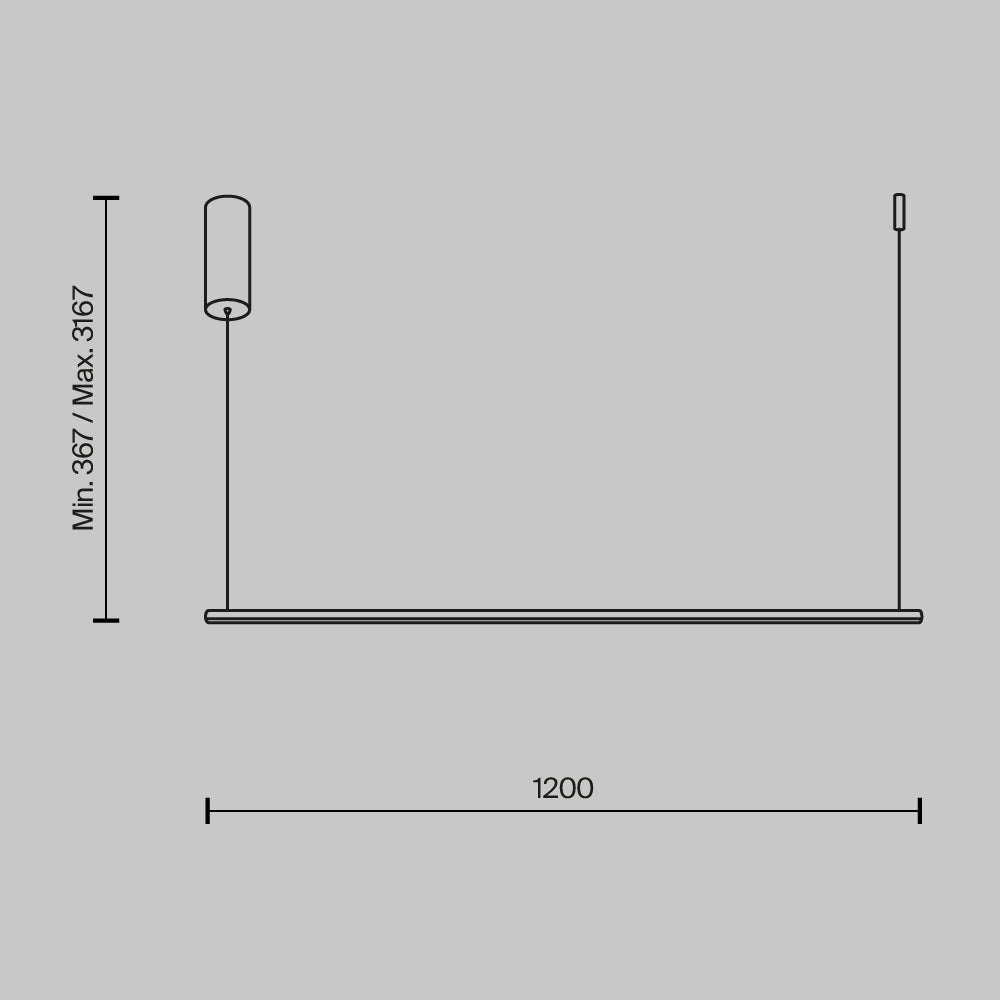 Lampada a sospensione Halo - Maytoni - Nero - MOD246PL-L24BK