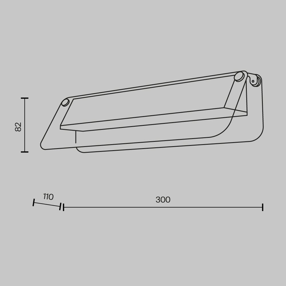 Lampada a muro Flat - Maytoni - Nero - MOD296WL-L6BC3K