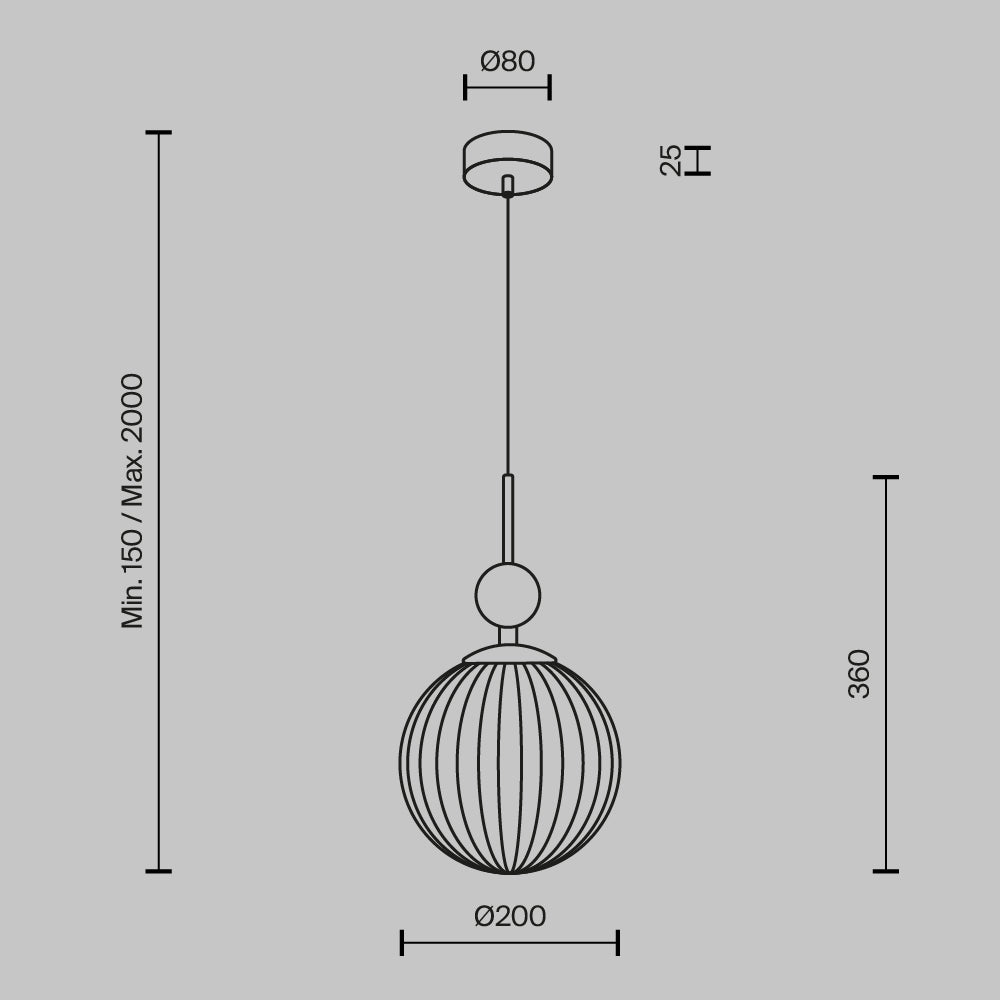 Lampada a sospensione Tavo - Maytoni - Beige - MOD453PL-01BG