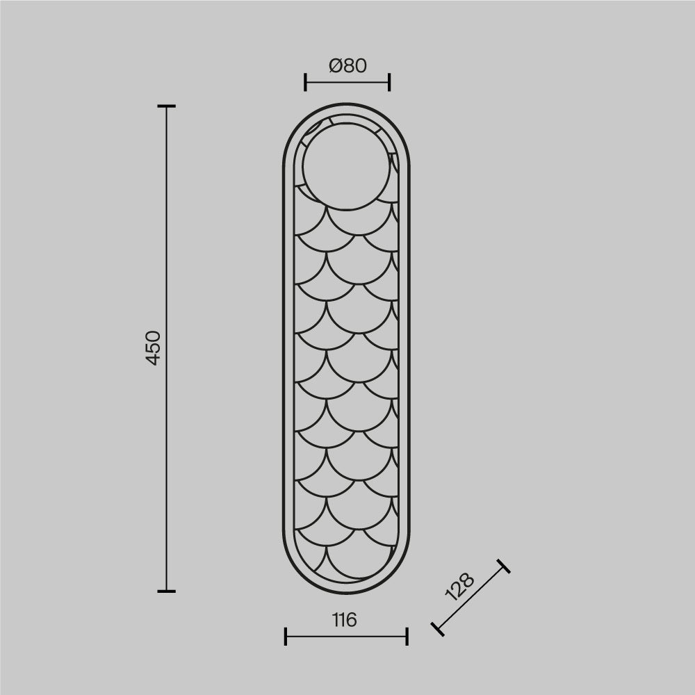 Lampada a muro Perlamour - Maytoni - Ottone - MOD473WL-L25BSK