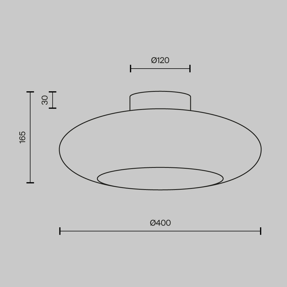 Lampada da soffitto Aros - Maytoni - Marrone - MOD507CL-L12CK