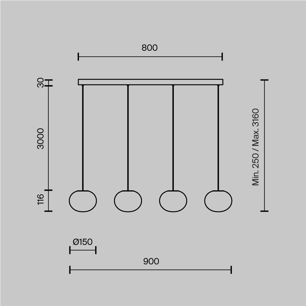 Lampada a sospensione Spume - Maytoni - Bianco - MOD542PL-L19WK