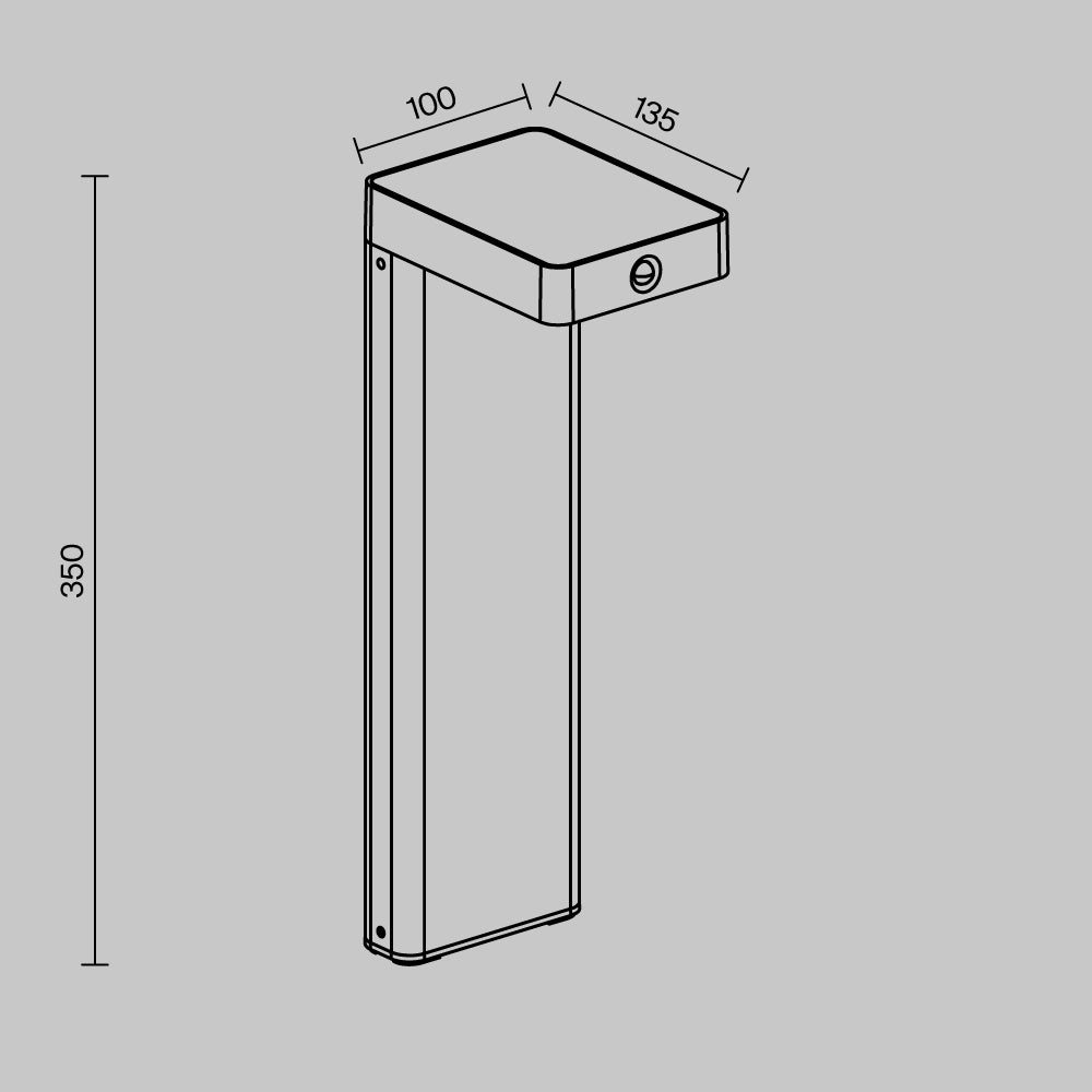 Lampada solare da esterno Nordis - Maytoni - Nero - O140FL-L2BK1