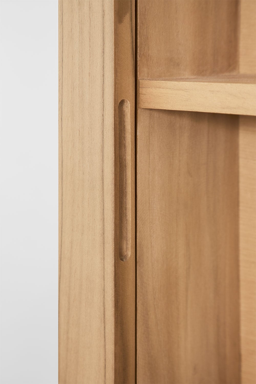Ian - Pensile bagno con specchio 60x60 cm in legno di teak