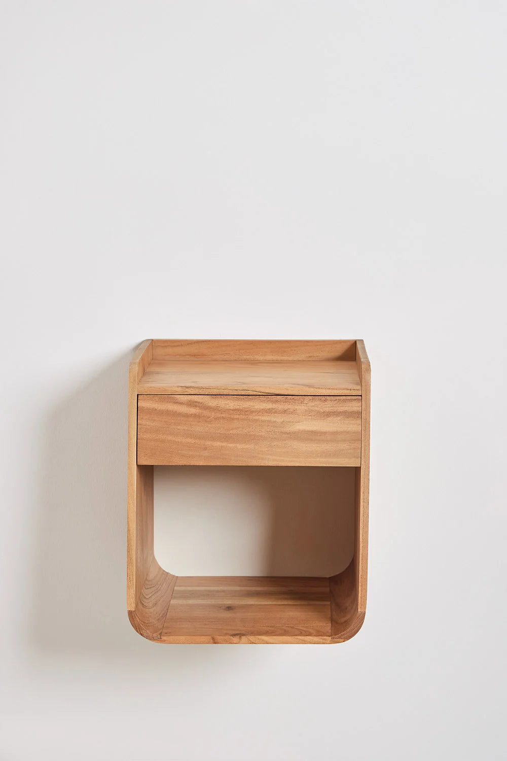 Berigem - Comodino quadrato 35x35 cm in legno di acacia