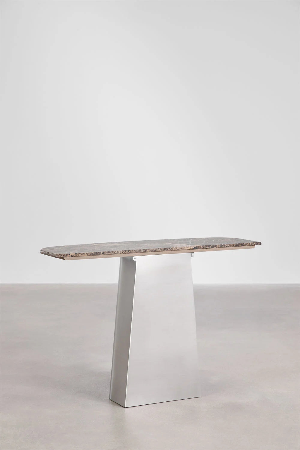 Moreila - Consolle ingresso 120x40 cm in pietra naturale e acciaio inossidabile