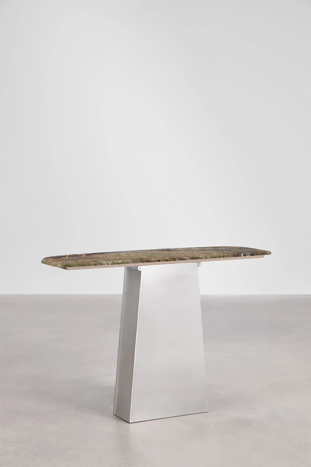 Moreila - Consolle ingresso 120x40 cm in pietra naturale e acciaio inossidabile
