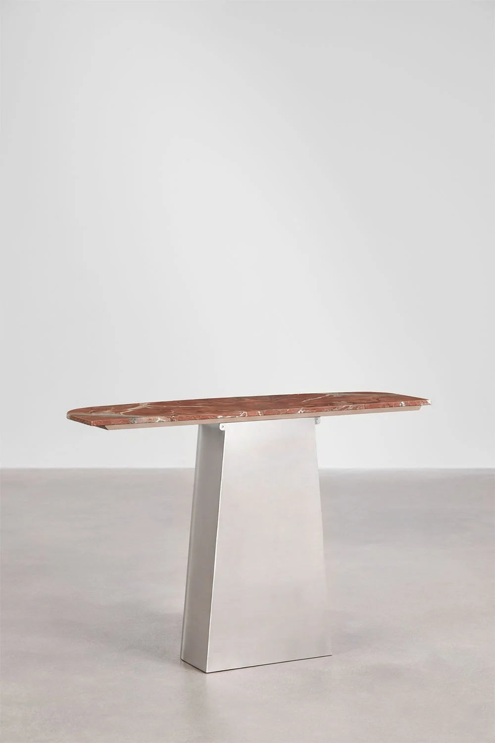 Moreila - Consolle ingresso 120x40 cm in pietra naturale e acciaio inossidabile