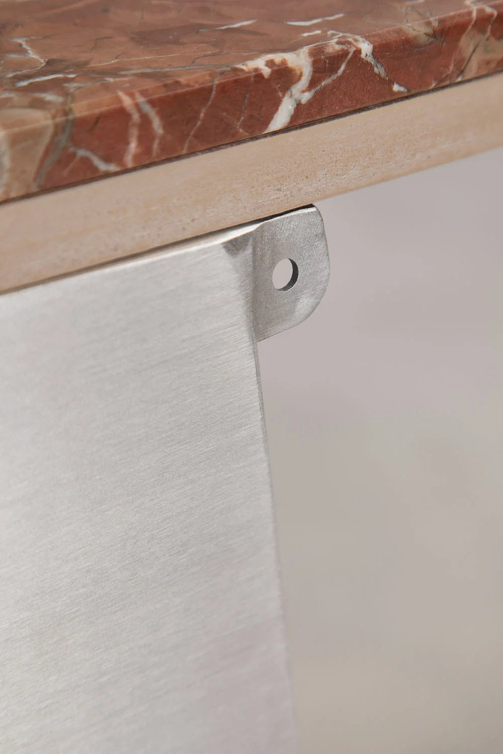 Moreila - Consolle ingresso 120x40 cm in pietra naturale e acciaio inossidabile