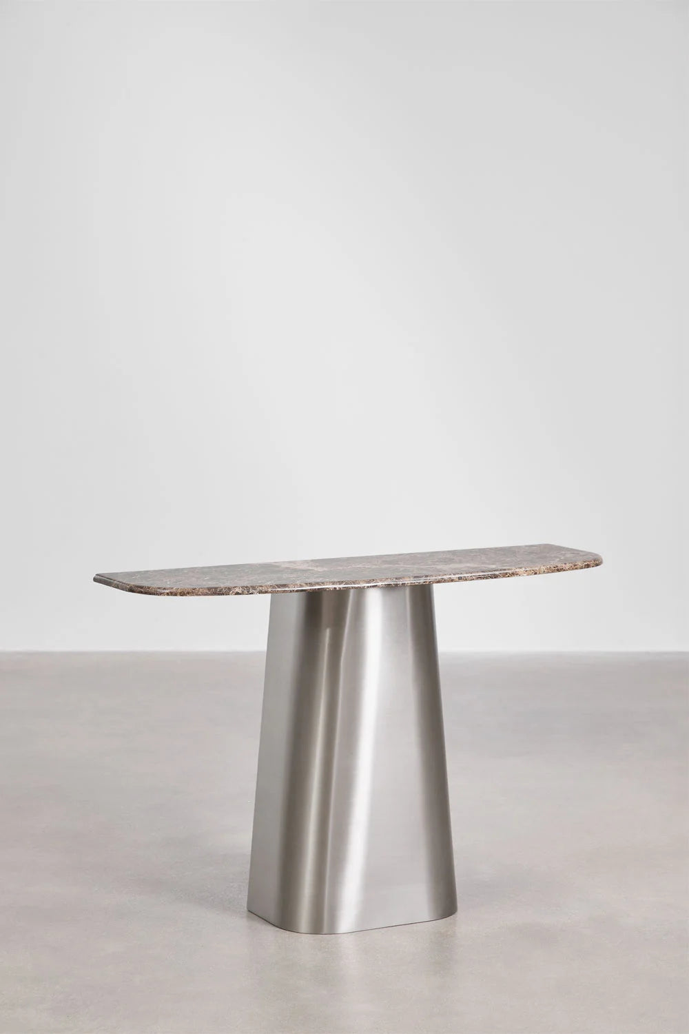 Moreila - Consolle ingresso 120x40 cm in pietra naturale e acciaio inossidabile