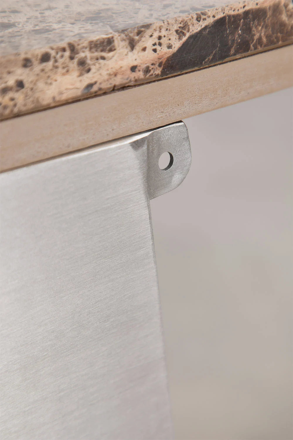 Moreila - Consolle ingresso 120x40 cm in pietra naturale e acciaio inossidabile