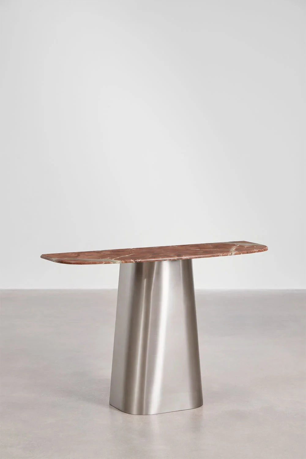 Moreila - Consolle ingresso 120x40 cm in pietra naturale e acciaio inossidabile