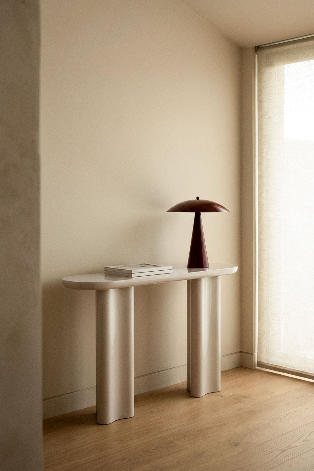 Breoniz - Consolle ingresso ovale 120x35 cm in MDF