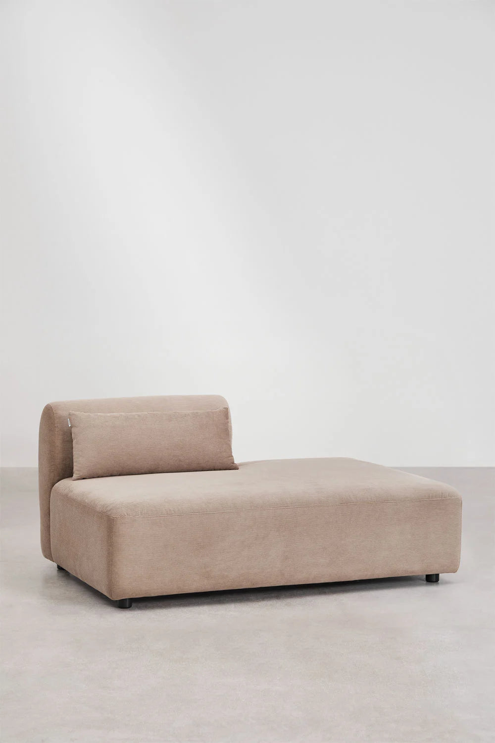 Fogler - Divano componibile angolare in 2 pezzi con chaise longue destra e pouf