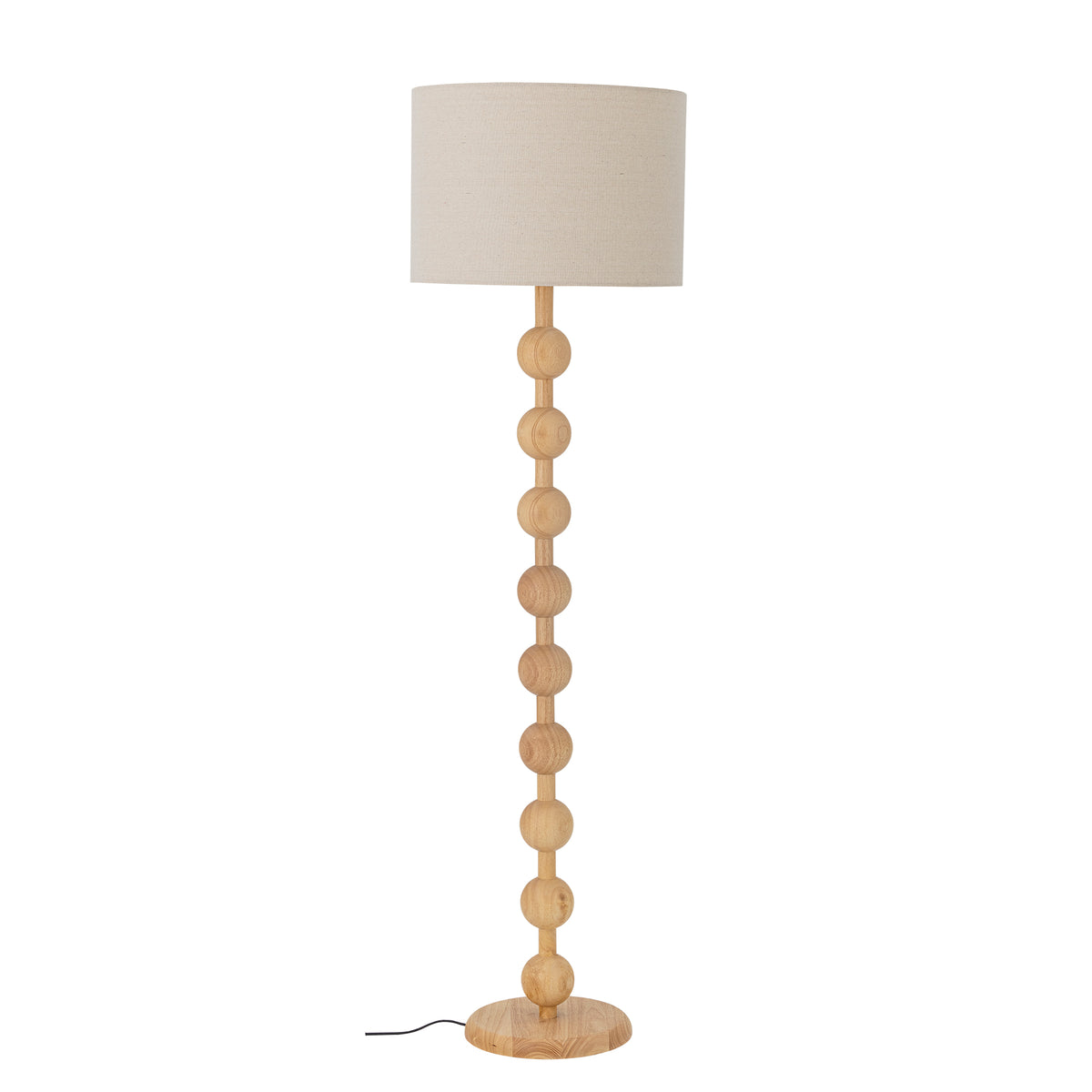 Lampada da Terra Giacoma, Natura, Legno della Gomma
