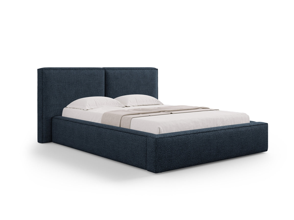 Letto Contenitore con Testata Doppia Jodie - Blu Scuro 200x200