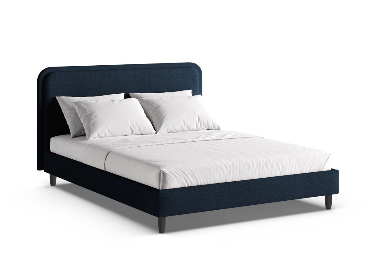 Letto con Testata, "Aveline", 214x195x117 - Blu Scuro
