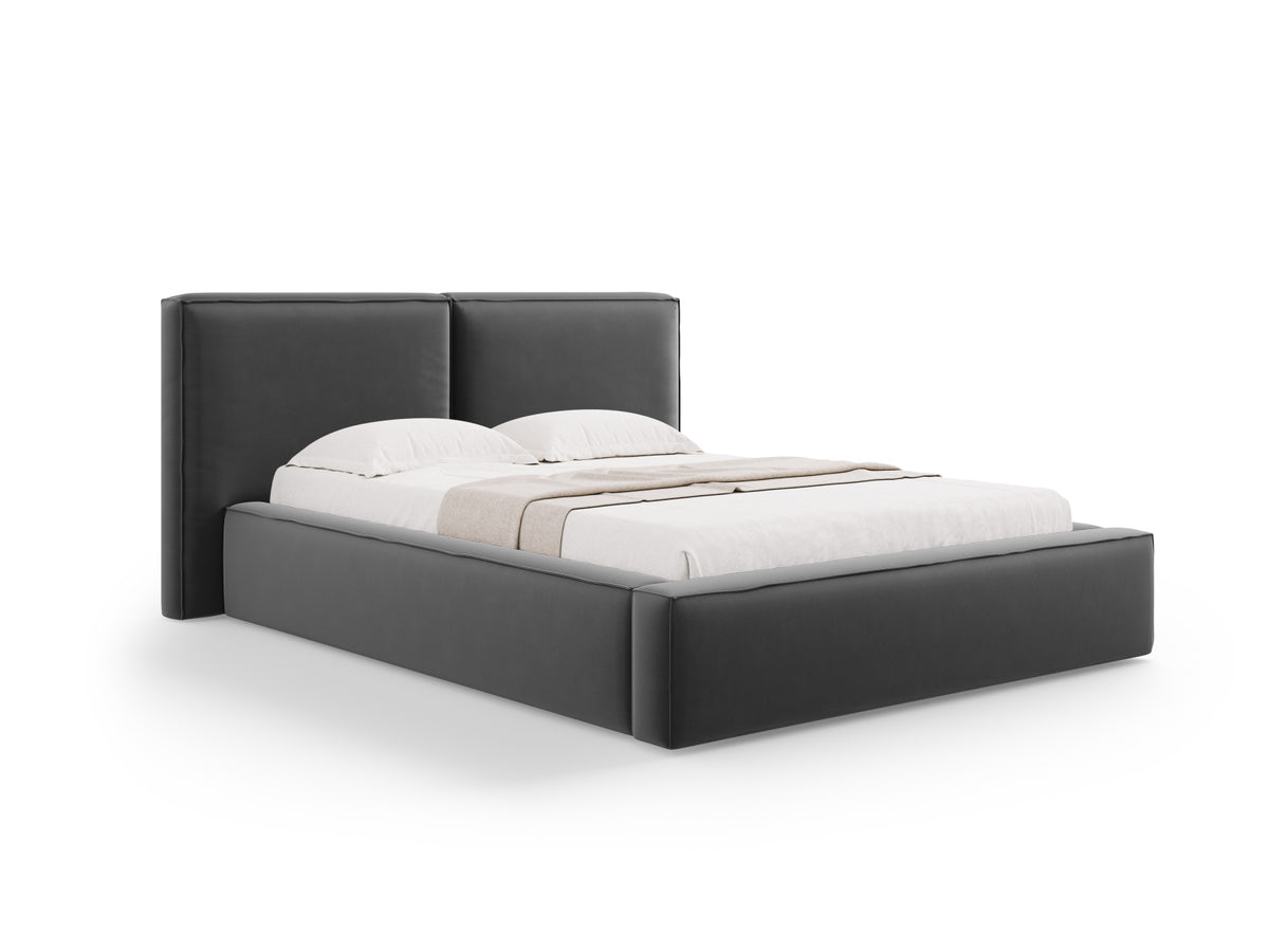 Letto contenitore con testiera doppia, "Jodie", 228x194x97,5