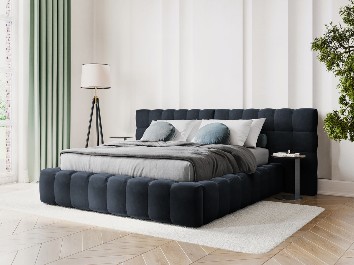 Letto contenitore con testiera doppia, "Mamaia", 230x300x100