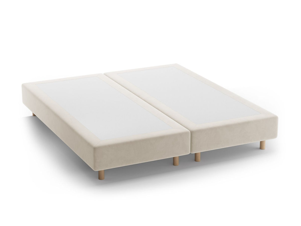 Base Letto Whale Gambe legno di faggio naturale - Beige 140x200