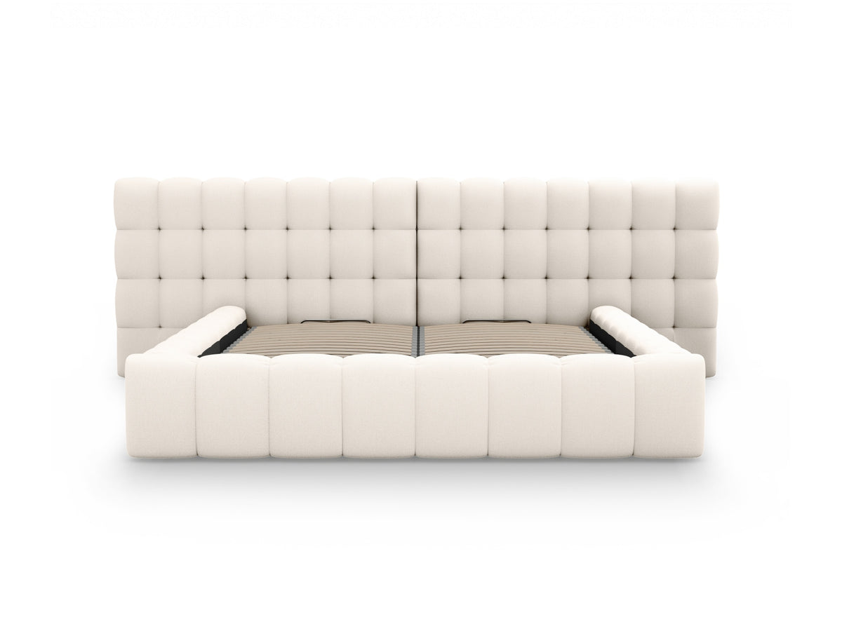 Letto contenitore con testiera doppia, "Mamaia", 230x300x100