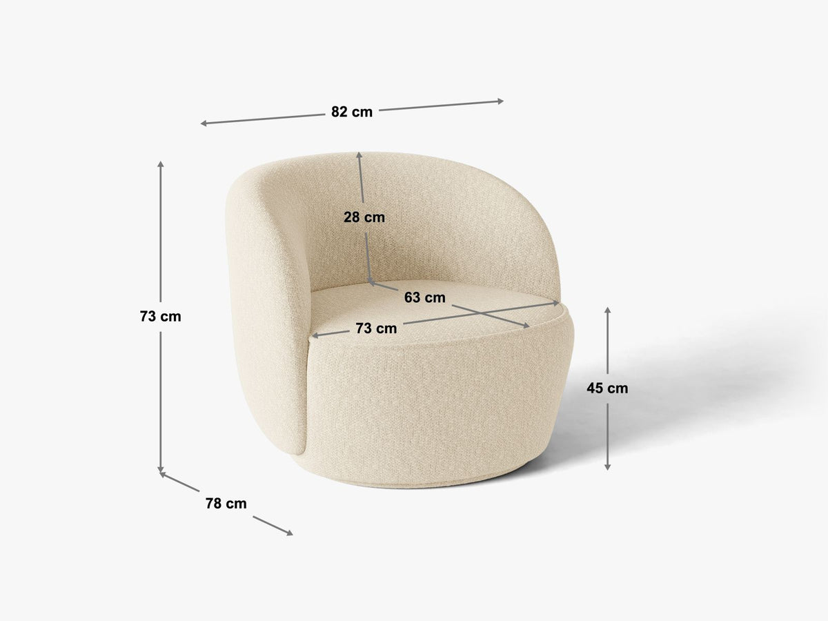 Poltrona Girevole Jonas, 1 Posto, 78x82x73