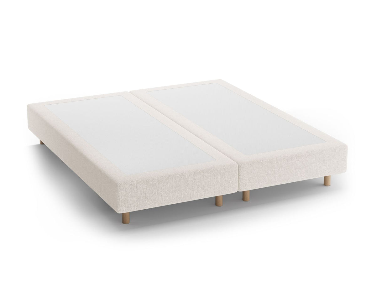 Base Letto Whale Gambe legno di faggio naturale - Beige Chiaro 140x200
