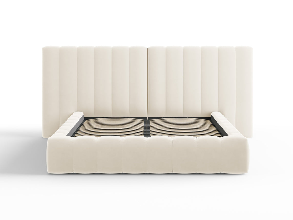 Letto contenitore con testiera doppia, "Kelp", 230x250x100