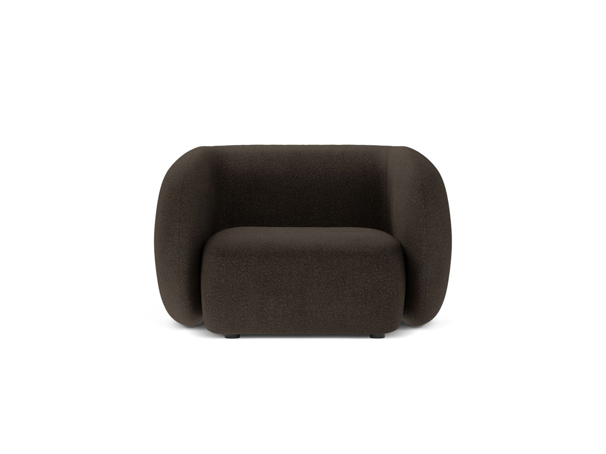 Poltrona in Bouclé, "Kate", 1 Posto, 108x89x76 - Marrone