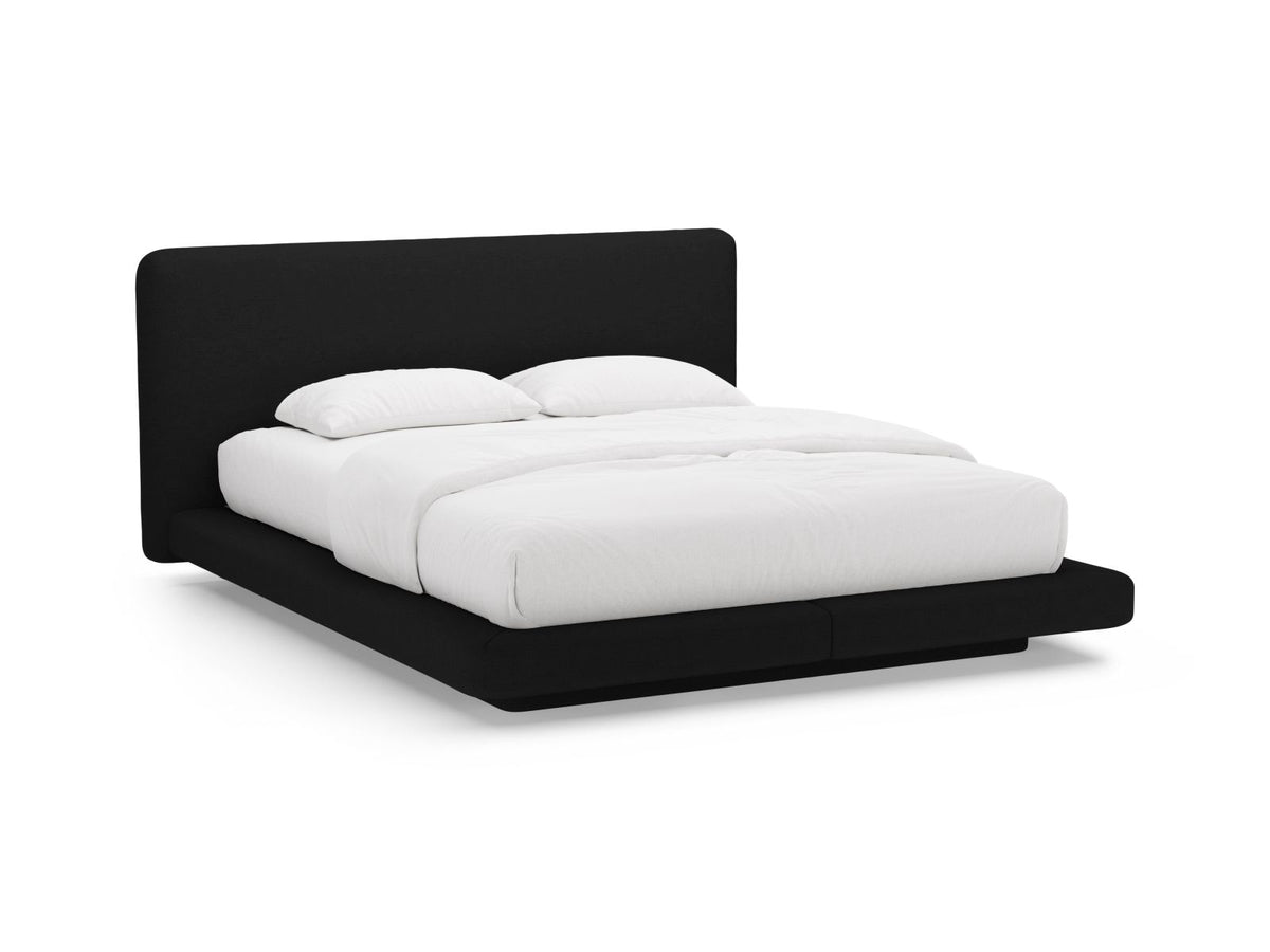 Letto con Testata Linea - Nero 180x200