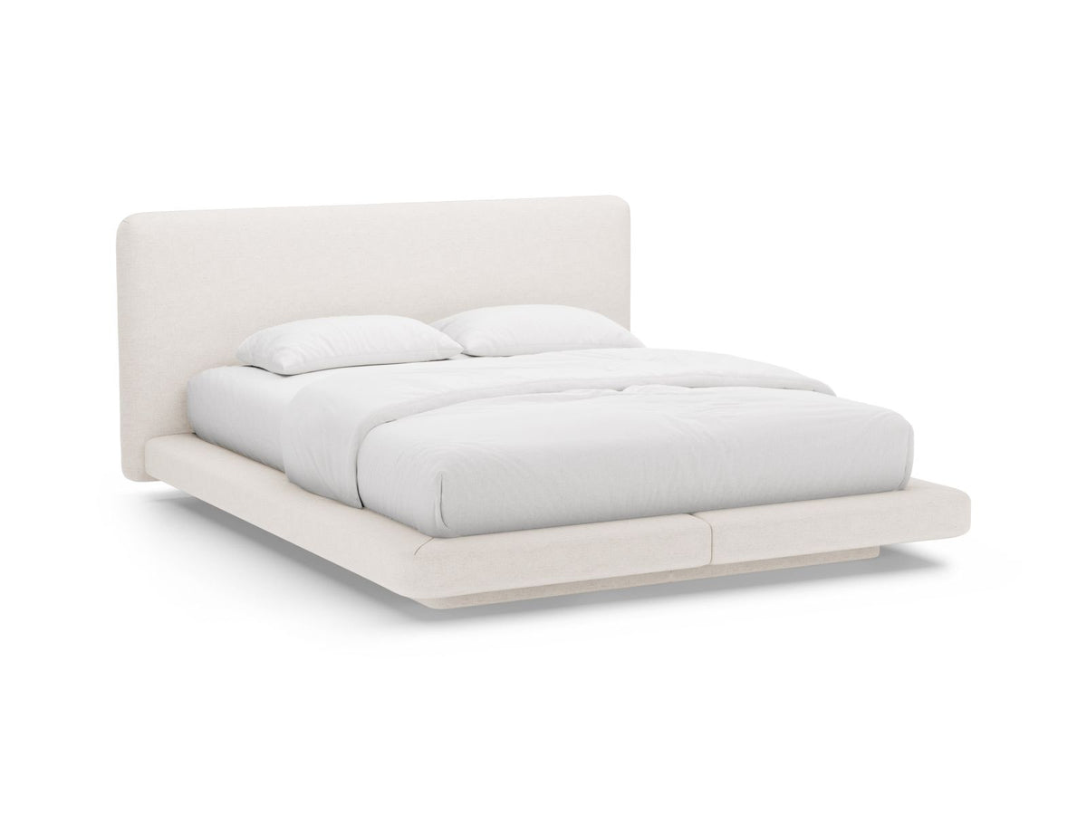 Letto con Testata Linea - Beige Chiaro 200x200