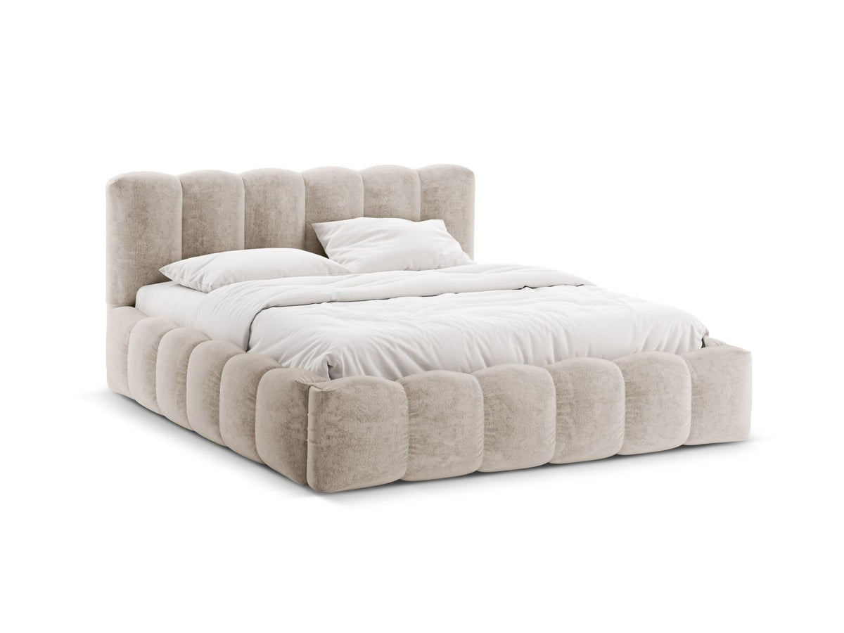 Letto Contenitore con Testata Lupine - Beige 160x200
