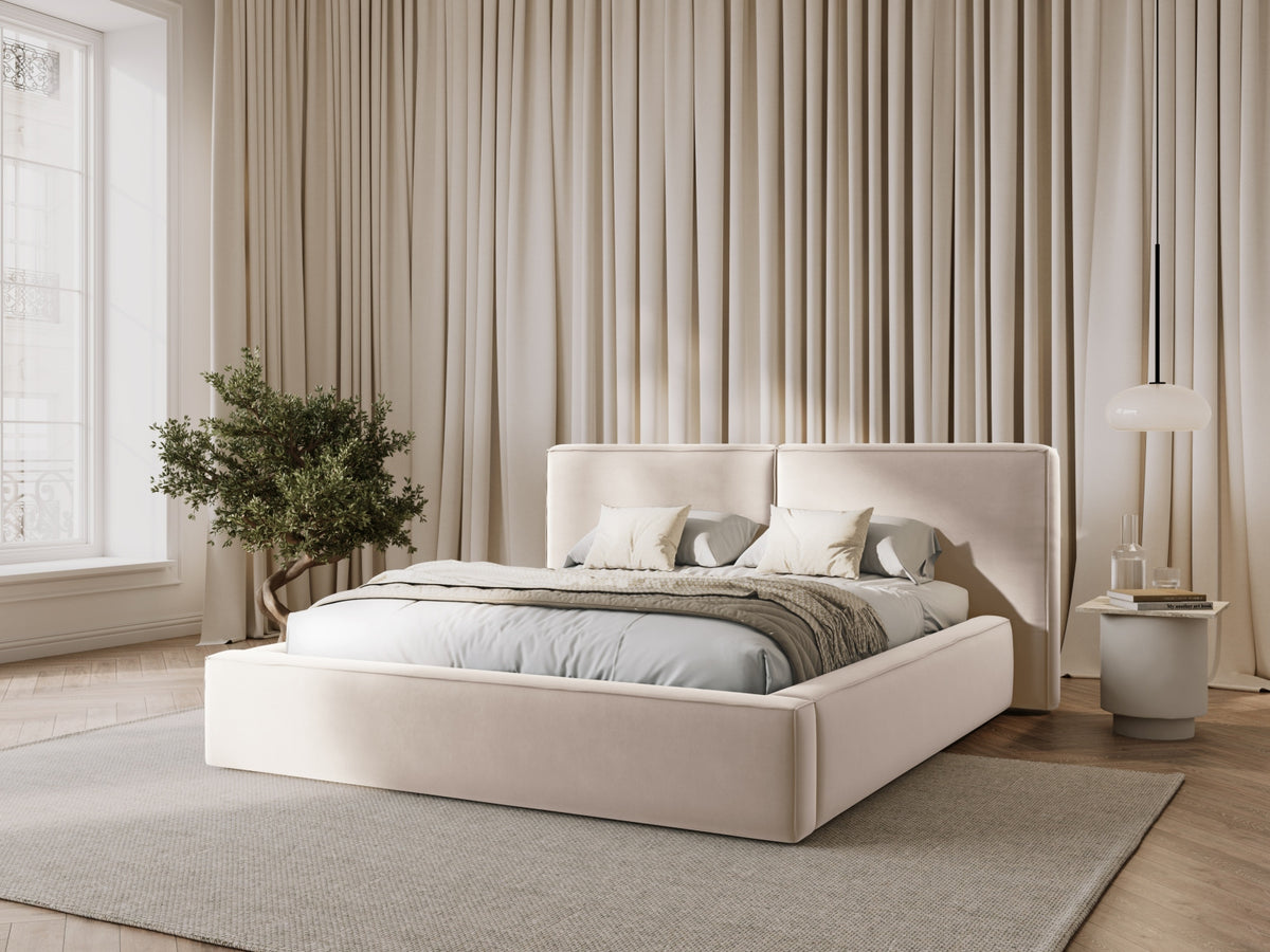 Letto contenitore con testiera doppia, "Jodie", 228x251x97,5