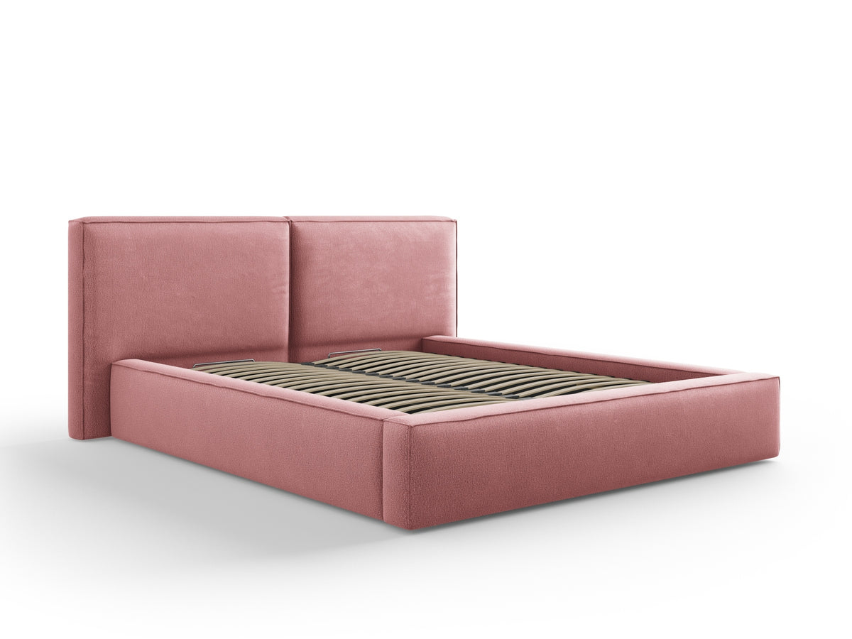 Letto Contenitore con Testata Doppia Jodie - Rosa 160x200