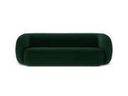 Divano Modulare in Velluto, "Kate", 3 Posti, 213x99x76 - Verde Bottiglia