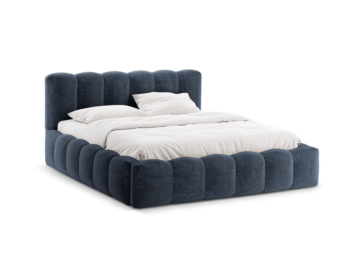 Letto Contenitore con Testata Lupine - Blu Scuro 160x200
