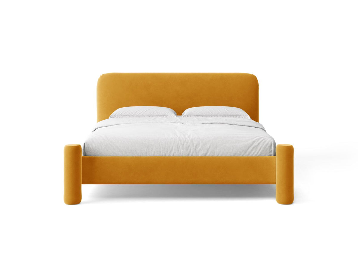 Letto con Testata Vera - Giallo 180x200