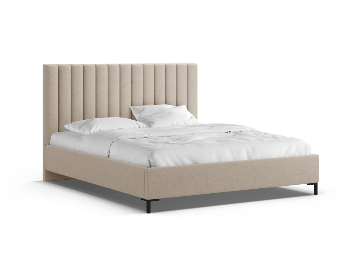 Letto Contenitore con Testata Allison - Cappuccino 180x200