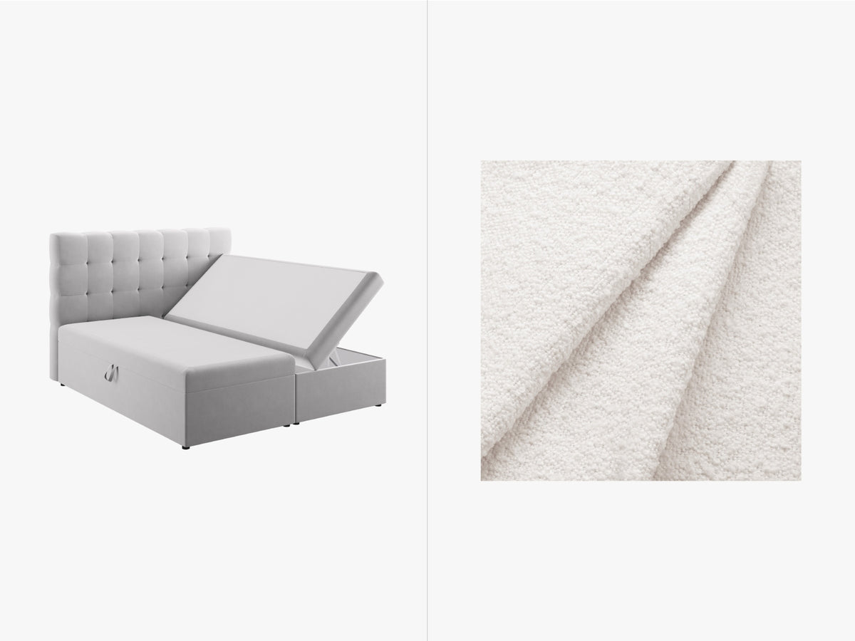 Letto Boxspring con Testata, Materasso e Topper Mamaia