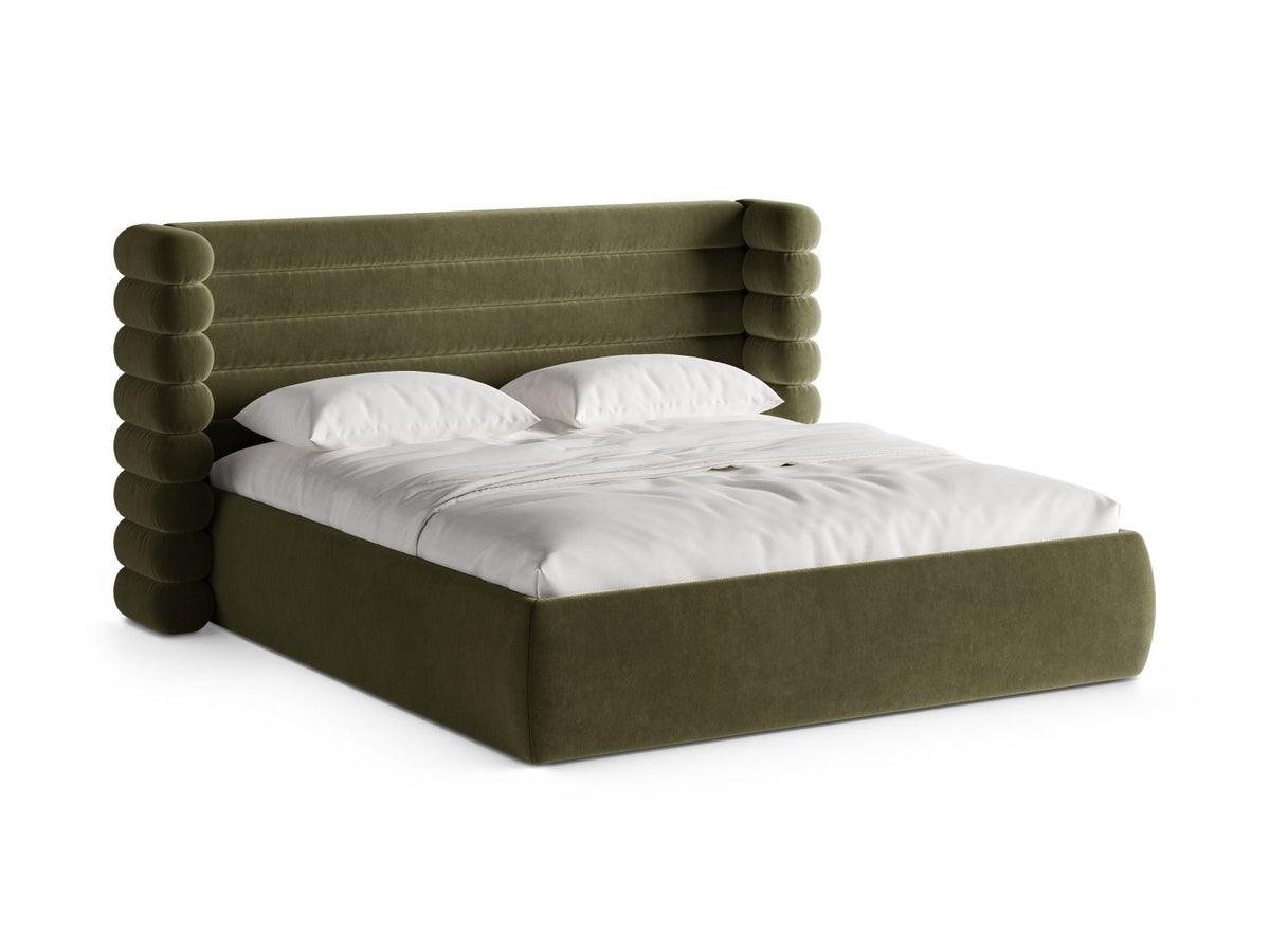 Letto con Contenitore e Testata, "Mount", 228x256x120 - Verde
