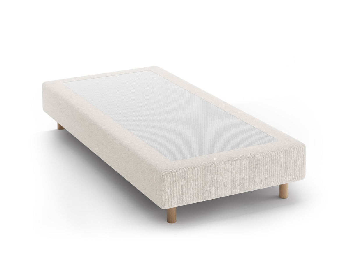 Base Letto Whale Gambe legno di faggio naturale - Beige Chiaro 100x200