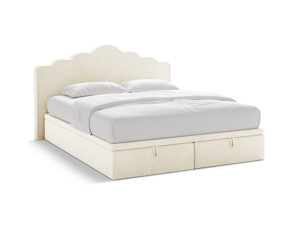 Letto Boxspring con Testata, Materasso e Topper Dream - Avorio 160x200