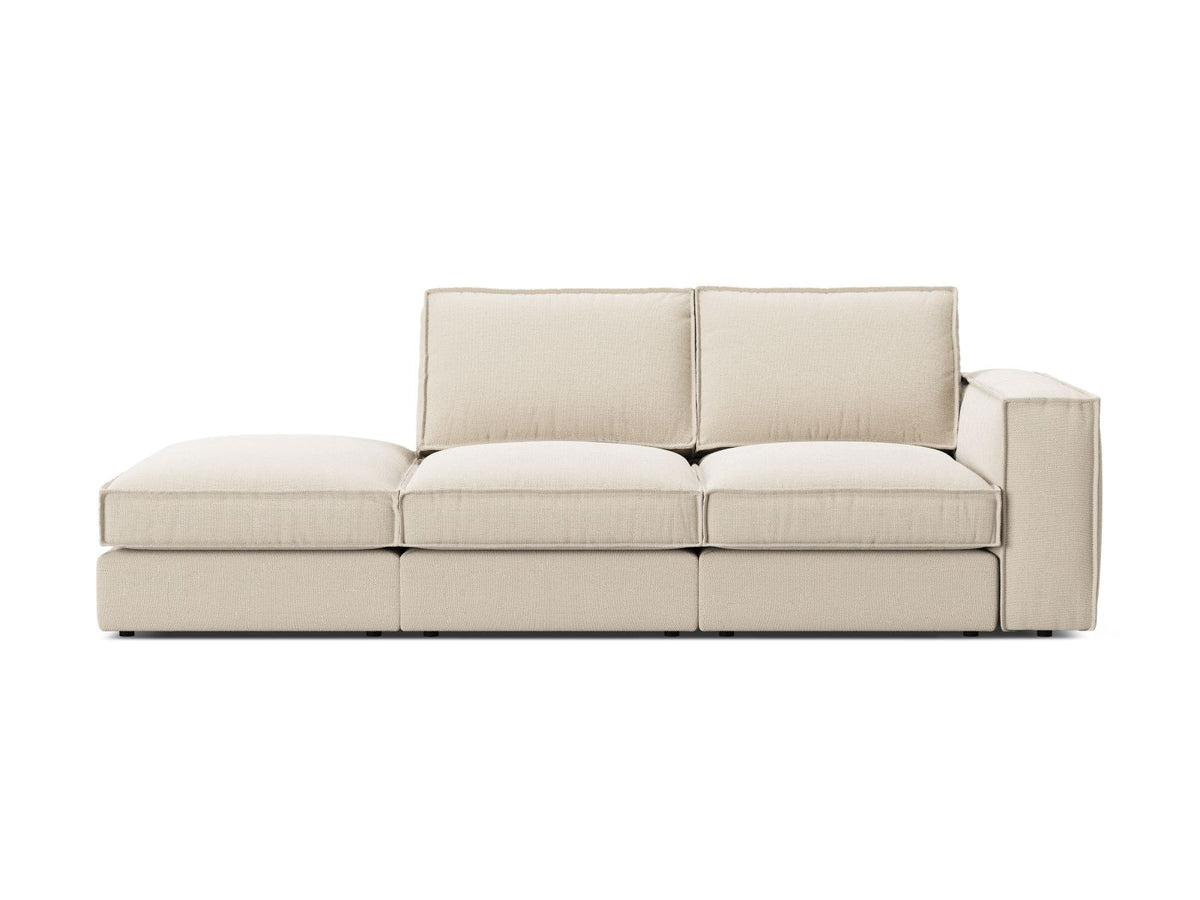 Divano Modulare Aperto Sinistro, "Pola", 3 Posti, 259x103x88 - Beige