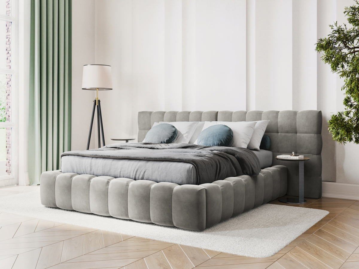 Letto contenitore con testiera doppia, "Mamaia", 230x300x100