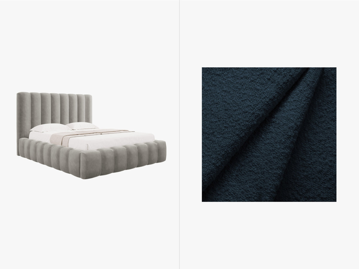 Letto Contenitore con Testata Kelp - Blu Scuro 200x200