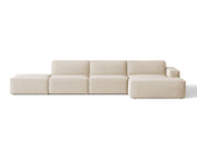 Divano Angolare Componibile Jodie, 5 Posti, 162x341x77