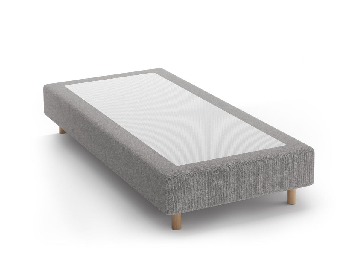 Base Letto Whale Gambe legno di faggio naturale - Grigio Chiaro 90x200