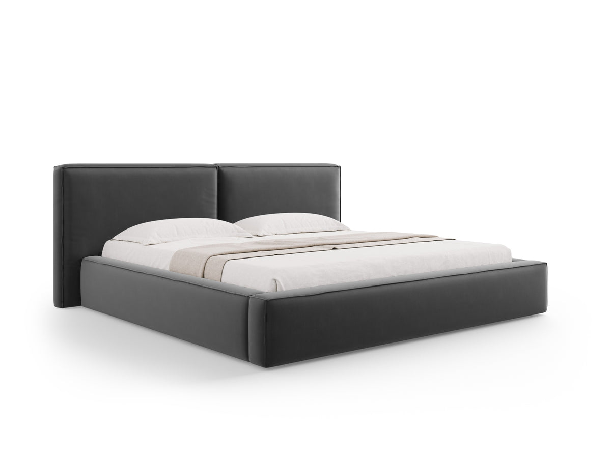 Letto Contenitore con Testata Doppia Jodie - Grigio 200x200