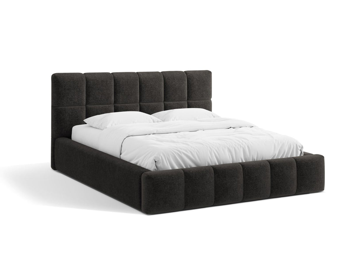 Letto Contenitore con Testata Bellis - Antracite 160x200