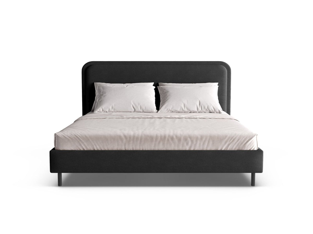 Letto con Testata Aveline - Nero 160x200